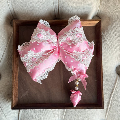 MAID - Sweet Lolita Headdress, Polka Dot Bow, Bunny Ear