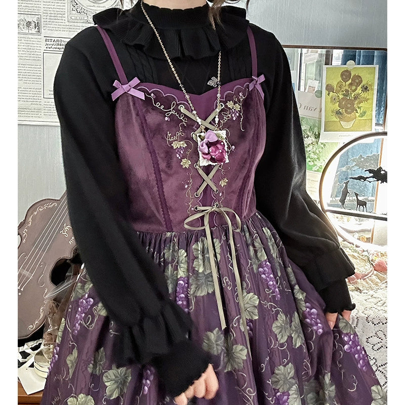 Forest Fluorescent Carps - Sweet Lolita Sweater Autumn and Winter Lolita Inner Wear