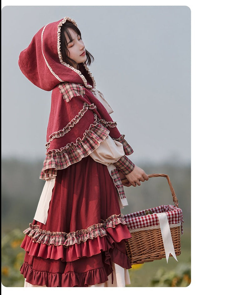 With PUJI - Little Red Riding Hood - Pastoral Lolita OP Fullset