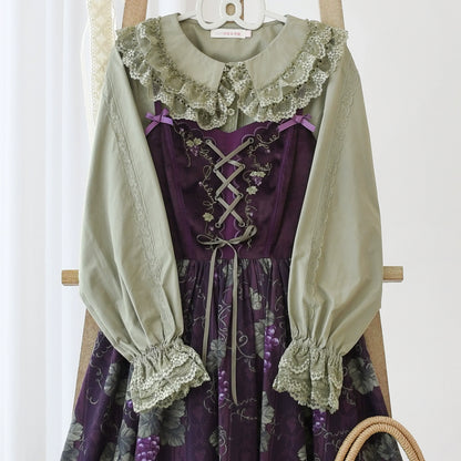 MIST - Hyde Garden - Daily Lolita Shirt Cotton Blouse Long Sleeves