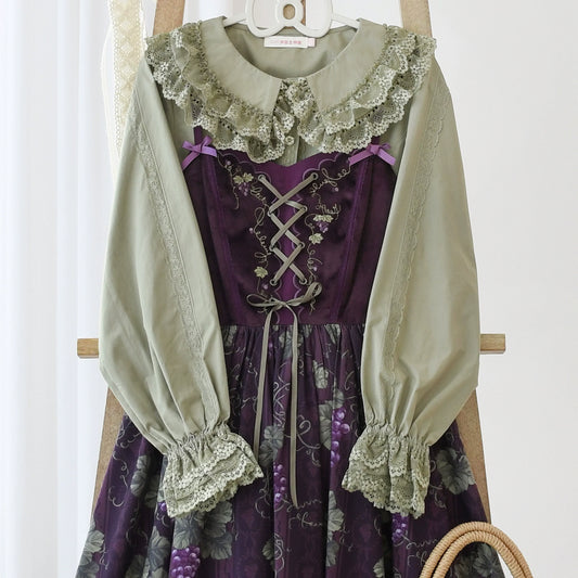 MIST - Hyde Garden - Daily Lolita Shirt Cotton Blouse Long Sleeves