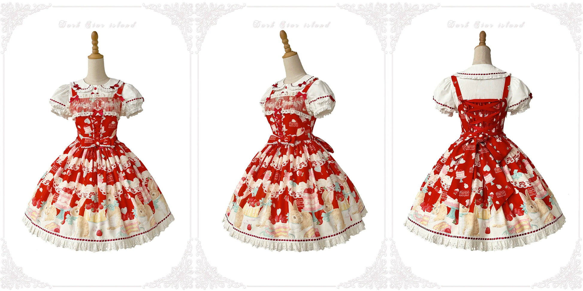 Dark Star Island - Honey Bunny Cake - Sweet Lolita JSK/OP/Strap SK/Shirt