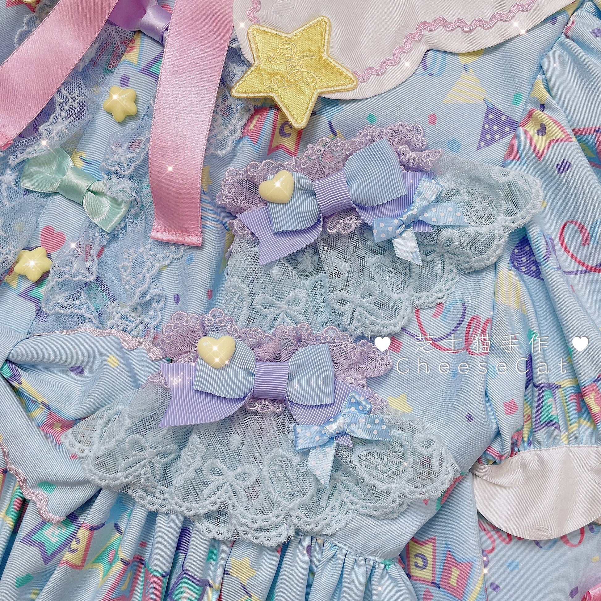 Cheese Cat - Sweet and Happy Flower Limited Lolita Cuff