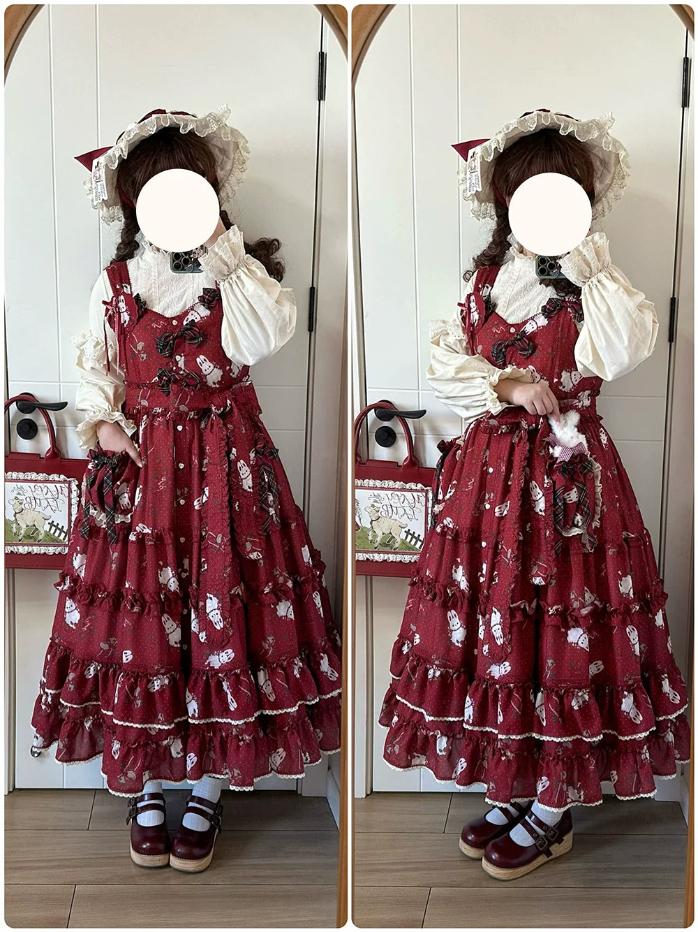 Miss Point - Forest Berry Bunny - Sweet Lolita JSK Elegant Bunny Print Dress