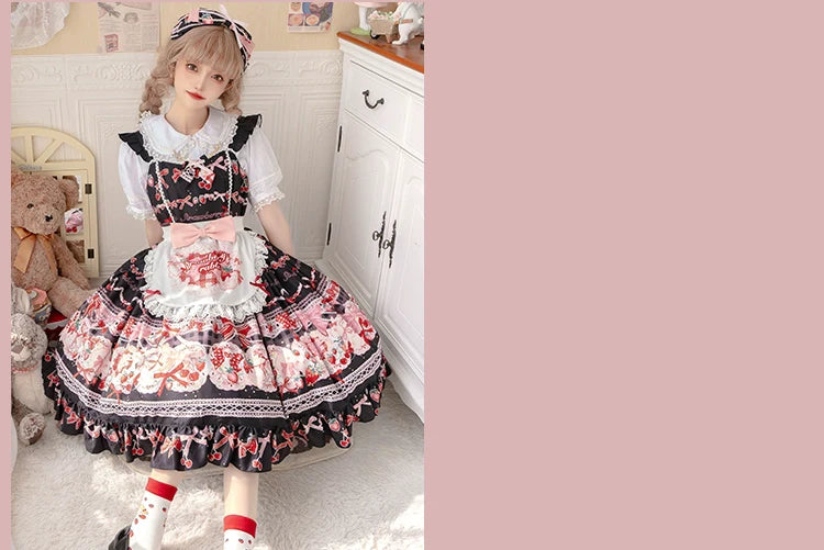 OCELOT - Sweet Lolita Lolita JSK and SK Rabbit Strawberry Dress