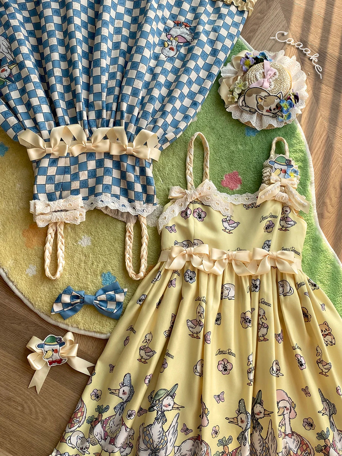 Chemical Romance - Hello Duck - Kawaii Lolita JSK Duck Print Lolita Dress