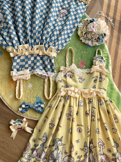 Chemical Romance - Hello Duck - Kawaii Lolita JSK Duck Print Lolita Dress