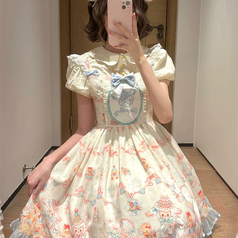 NanShengGe - Sheep Party - Sweet Lolita Jumper Dress Print SK
