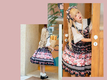 OCELOT - Sweet Lolita Lolita JSK and SK Rabbit Strawberry Dress