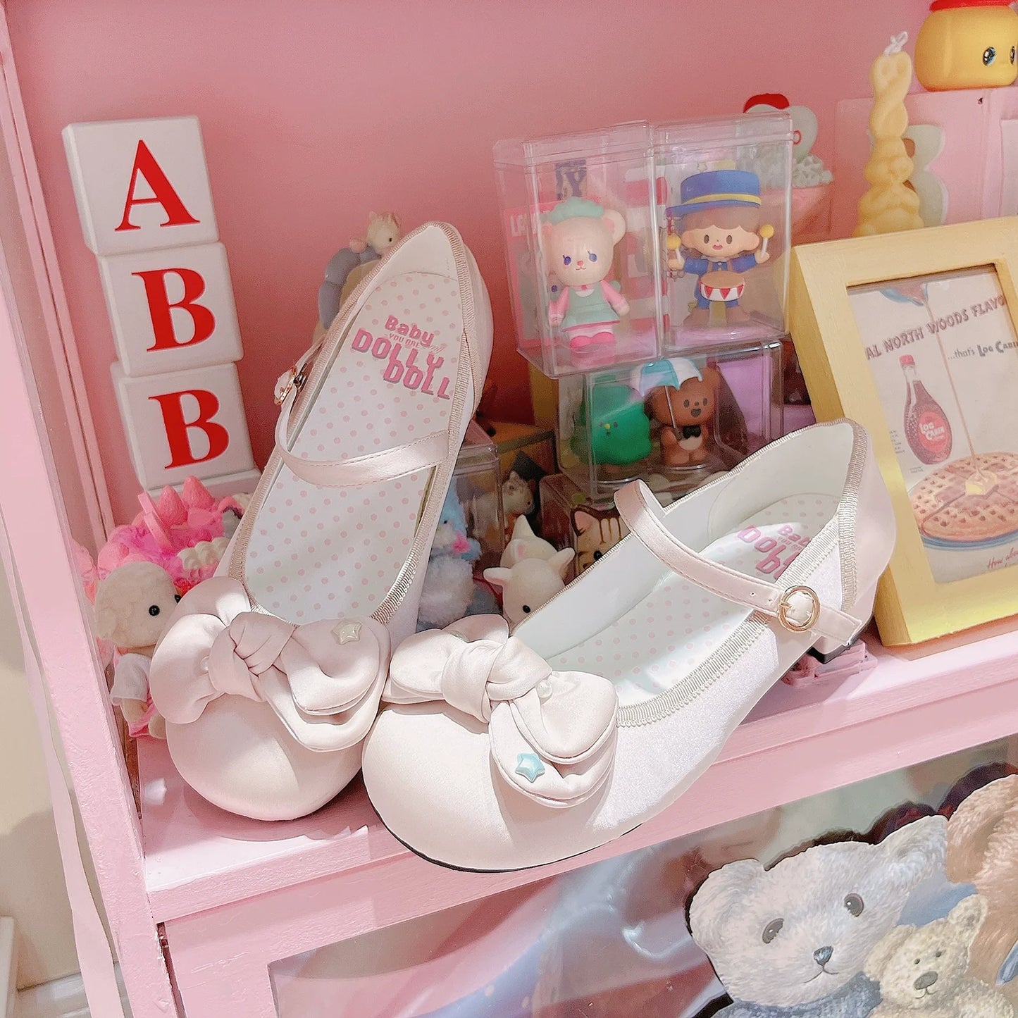 Dolly Doll - Little Fat Ding - Sweet Lolita Shoes Low Heel Round-toe Shoes