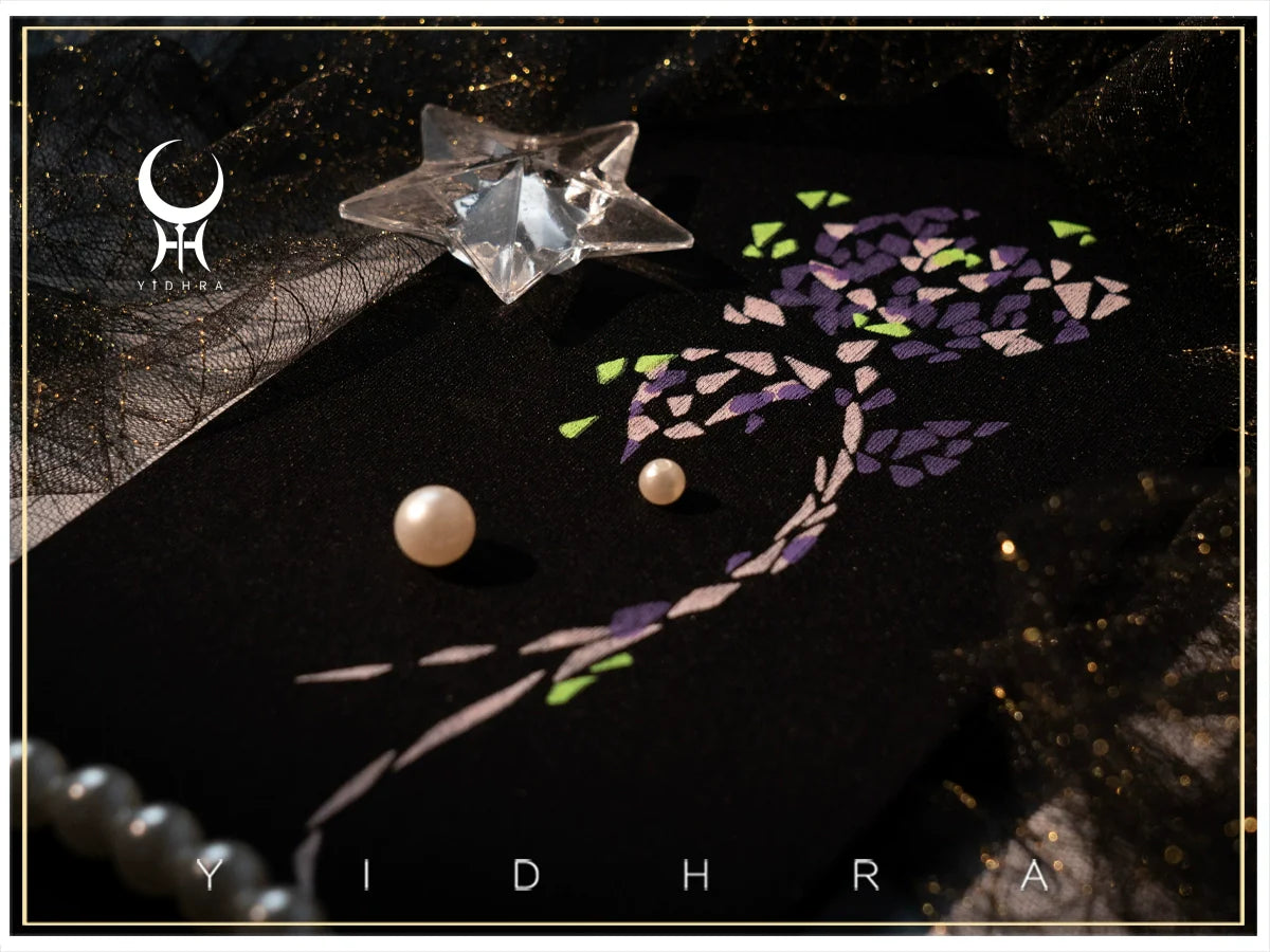 Yidhra - Resplendent flower Qiki - Elegant Lolita Pantyhose Velvet Pantyhoses Summer