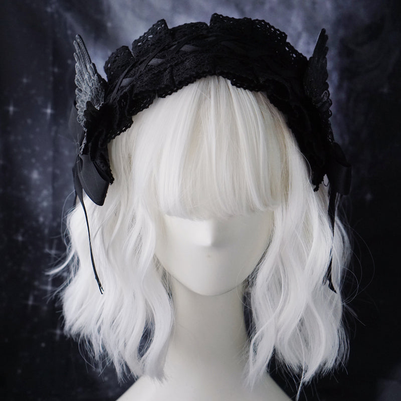 Strange Sugar - Black Wings Halloween Goth Lolita Hairband