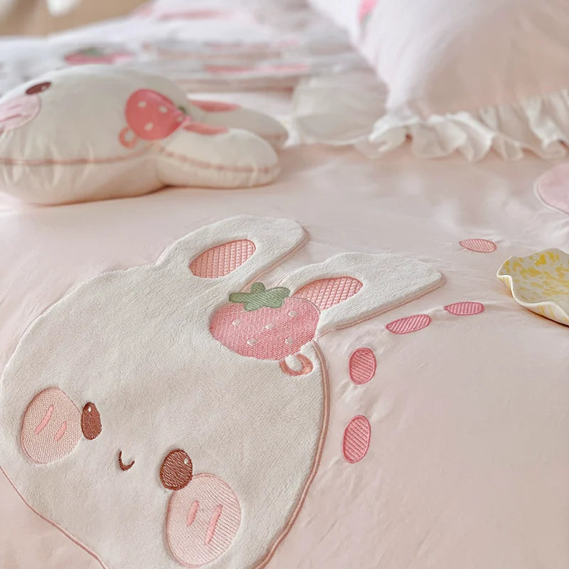 MiLL - Kawaii Lolita Rabbit Print Bedding Lolita Bedroom Set