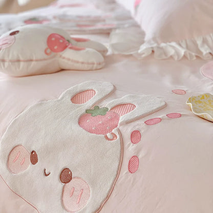 MiLL - Kawaii Lolita Rabbit Print Bedding Lolita Bedroom Set