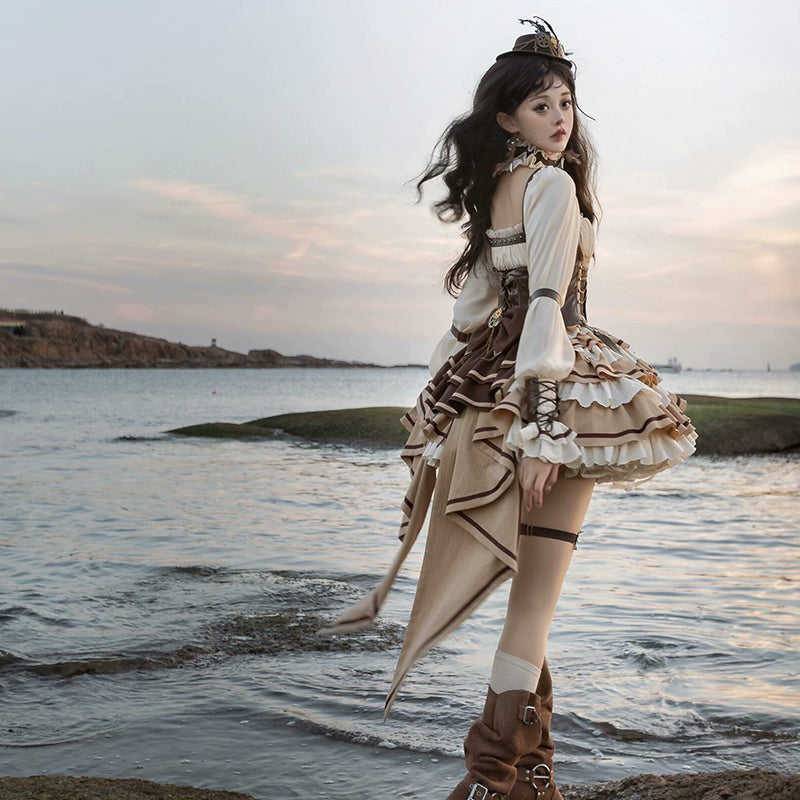 Sakurahime - Time Sand Rear - Punk Lolita OP Cute Daily Lolita Dress