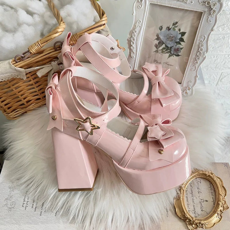 Beauty Bunny - Star Prayer - Kawaii Lolita Shoes Round Toe Summer Heels