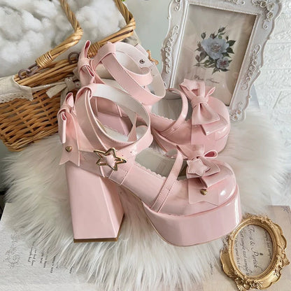 Beauty Bunny - Star Prayer - Kawaii Lolita Shoes Round Toe Summer Heels