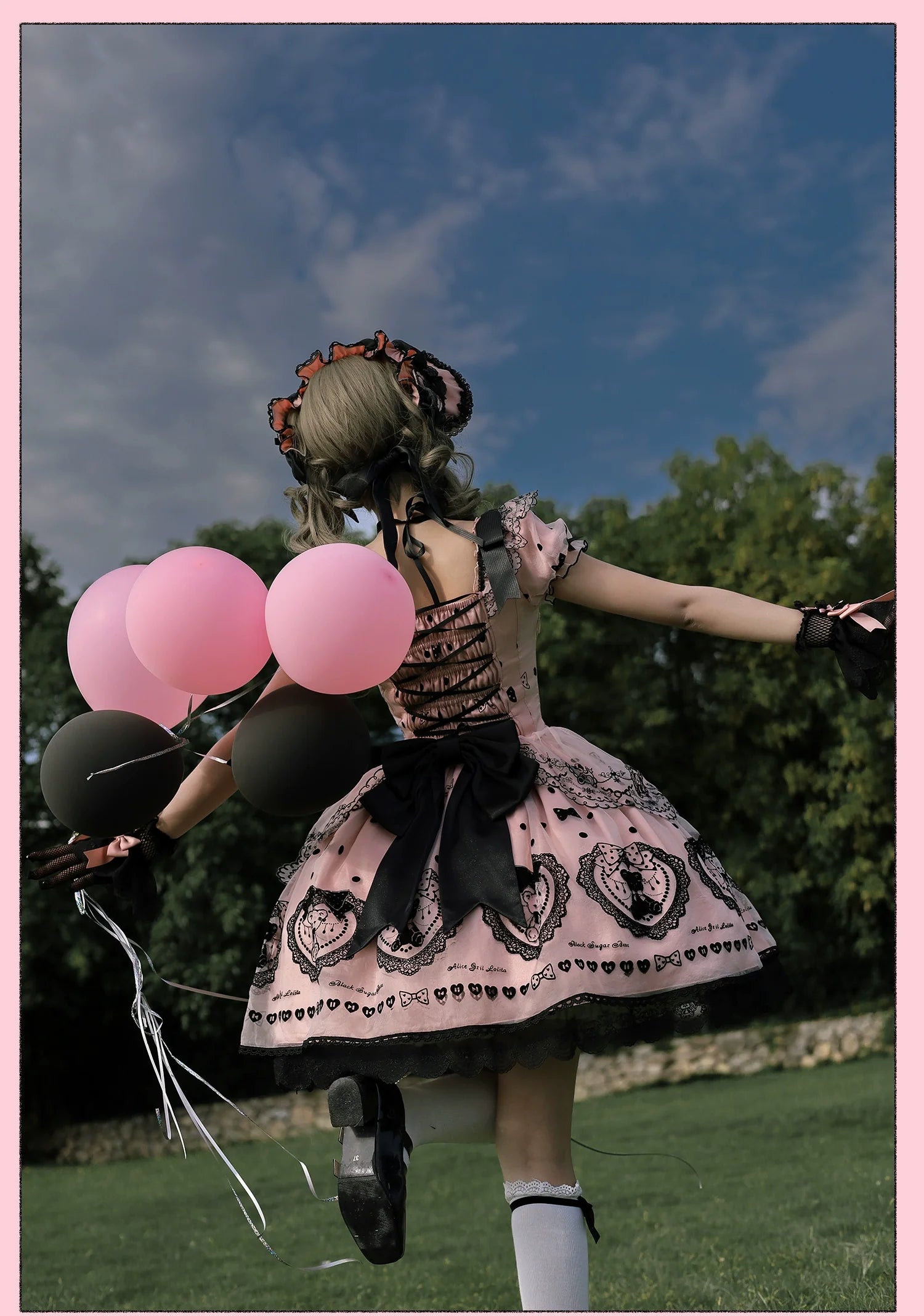 Alice Girl - Brown Sugar Bear - Printed Sweet Lolita Dress, Multiple Styles