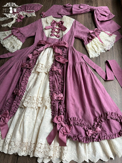 Miss Point - Lilyka Garden - Classic Lolita OP Dress Set Elegant Floral Wall Princess Sleeve