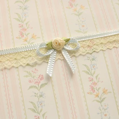 Creamy Bubbles - Sweet Lolita Choker Vintage Lace Rose Handmade Necklace