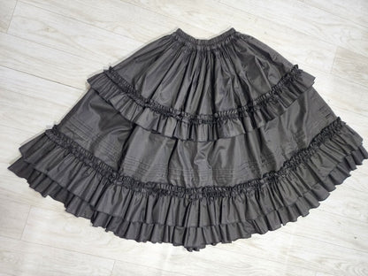 WangYan&Summer - Cotton Lolita Petticoat Ruffled Hem Customized Skirt