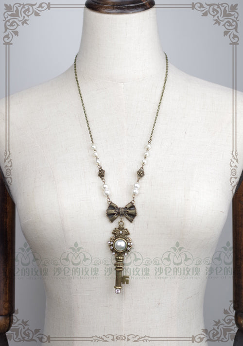 Rose of Sharon - Gothic Lolita Retro Pearl Necklace