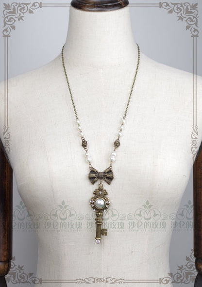 Rose of Sharon - Gothic Lolita Retro Pearl Necklace