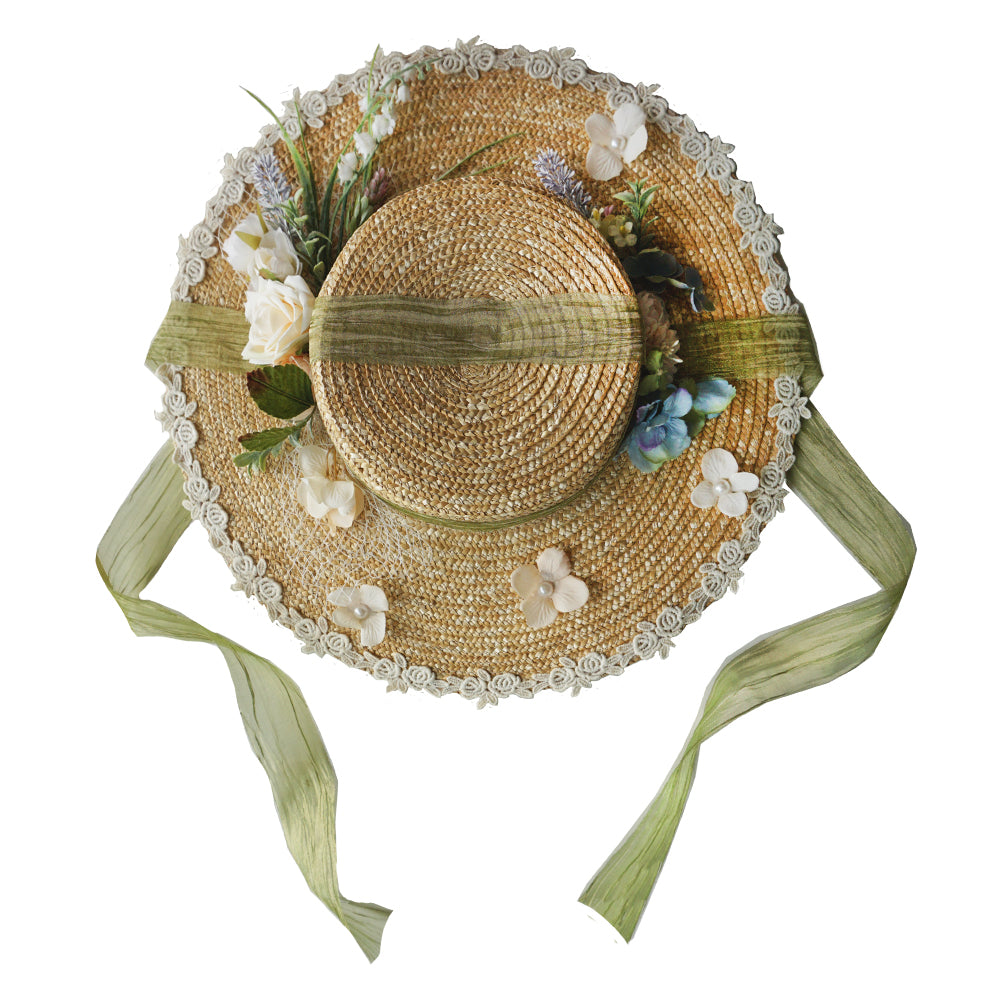 Miss point - Sally's Garden - Country Lolita Straw Top Hat