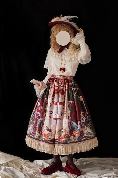 Miss Point - Kaleidoscope - Classical Lolita Shirt Dot Gauze Detachable Puff Sleeve Blouse Customized
