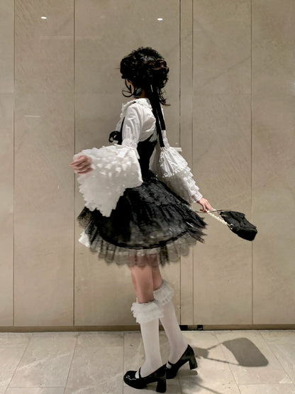 Mengfuzi - Cannelﾃｩs - Elegant Lolita Cotton Blouse, Hime Sleeve