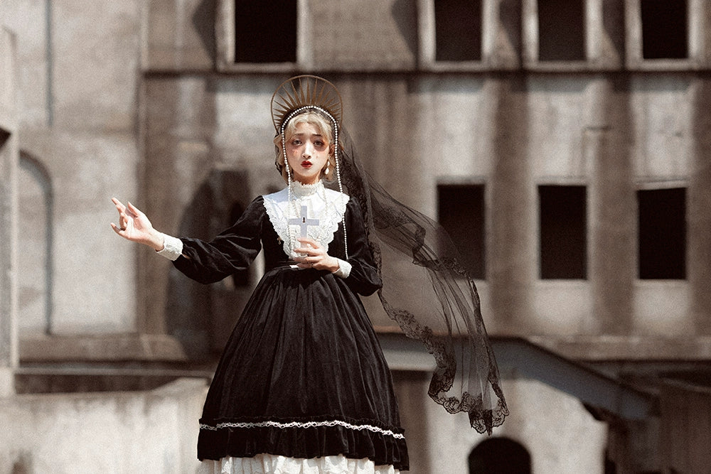 Miss Point - Customized Lolita Dress Vintage Elegant Velvet OP Dress