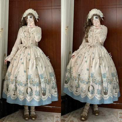DreamWhale - Floral and Bird Series - Classic Lolita JSK Suit Floral Print Dress