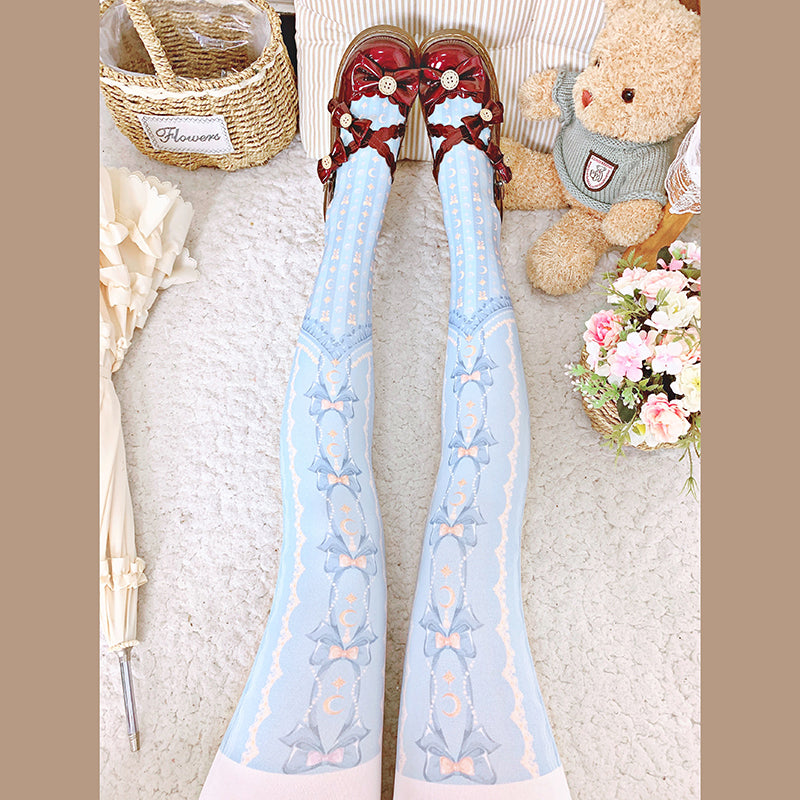 Roji roji - Kawaii 120D Velvet Lolita Tights Multicolors