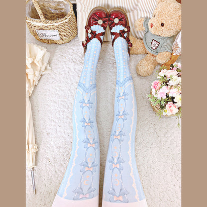 Roji roji - Kawaii 120D Velvet Lolita Tights Multicolors