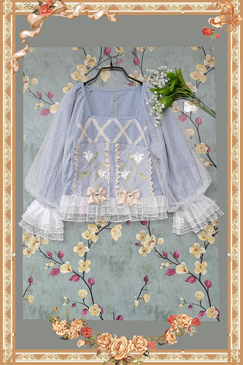 Infanta - Melaleuca Lily - Embroidery Country Lolita Blouse and Skirt