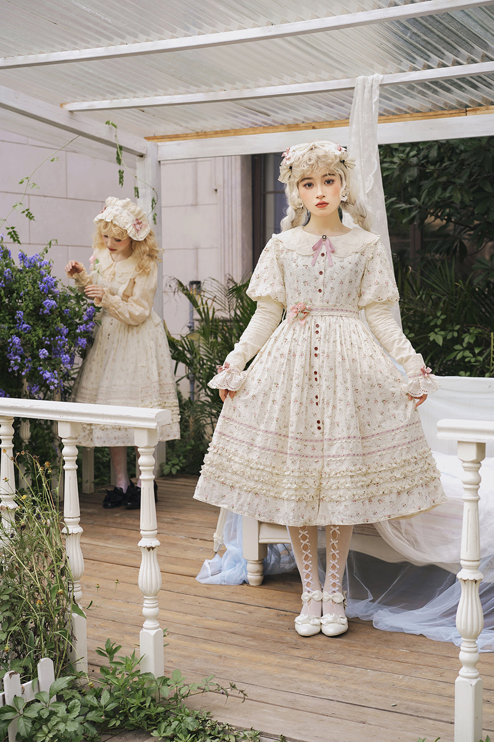 Miss Point - Flower and Alice - Idyllic Retro Floral Country Lolita SK