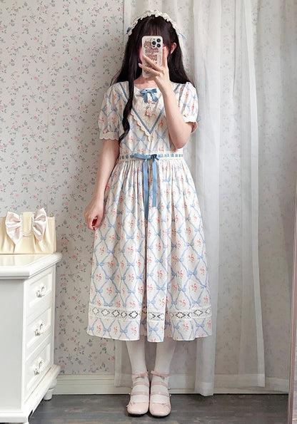 Miss Point - Happy Summer Elegant Lolita Floral OP Dress