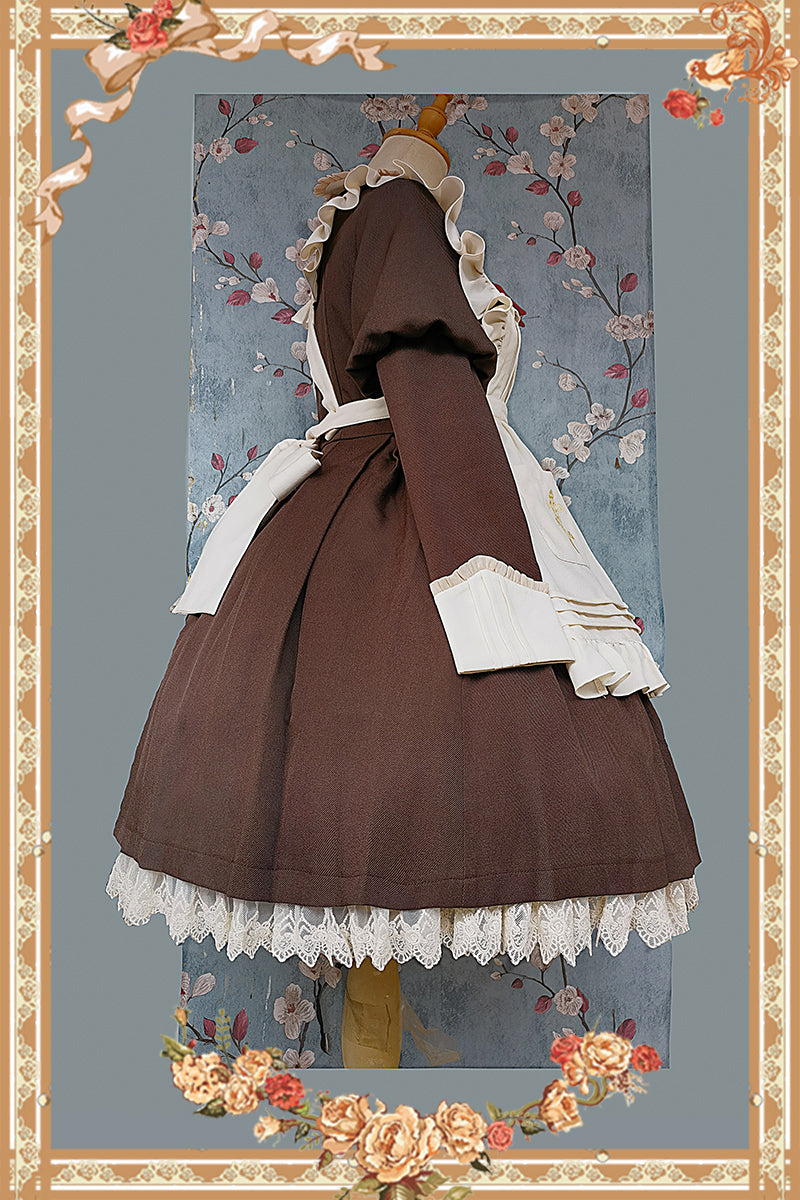 Infanta - Suliko - Maid Lolita OP Set with Soldier Style Waist Pack and Apron