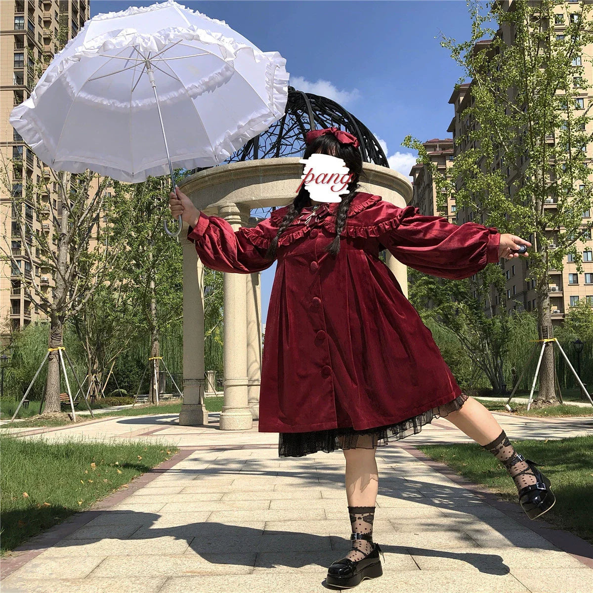 Dark Star Island - Winter Lolita Cape Velvet Antique Lolita Coat