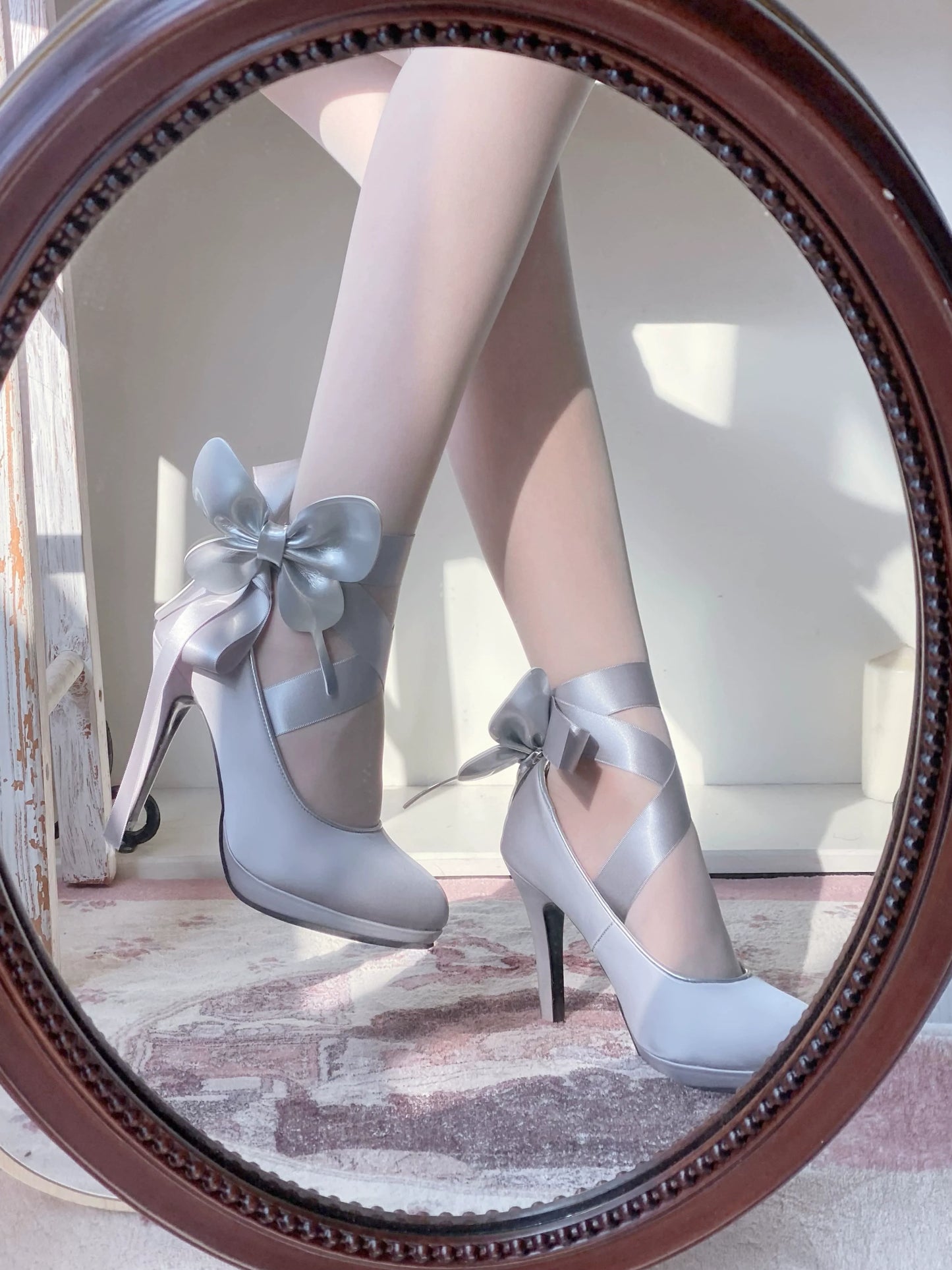 Pure Tea For Dream - Butterfly Specimen - Ballet Style Lolita Shoes Elegant Platform Lolita Heels