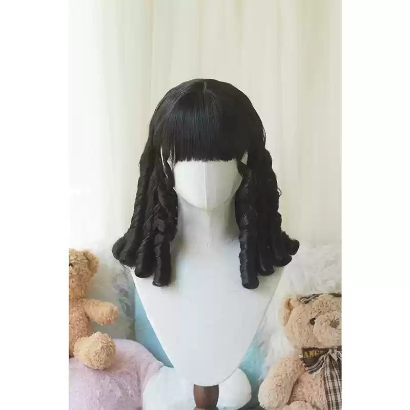 Imperial Tea - Retro Lolita Wig Short Roman Curl Hairpiece