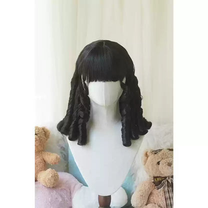 Imperial Tea - Retro Lolita Wig Short Roman Curl Hairpiece