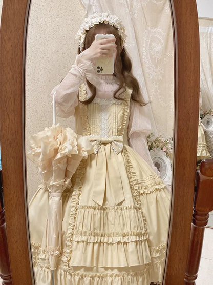 Cheese Cocoa - Doll Story - Cotton Lolita JSK Dress Open Front Kawaii Shirt