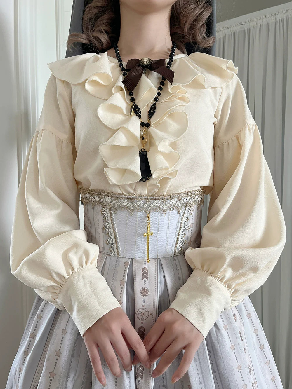 Miss Point - Demon Hunting Notes - Fishbone Gothic Lolita Skirt