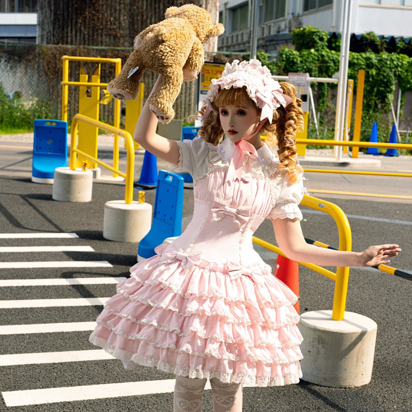 Nn Star - Half Sugar Ism - Sweet Lolita JSK Low Waist Dress With Tiered Hem