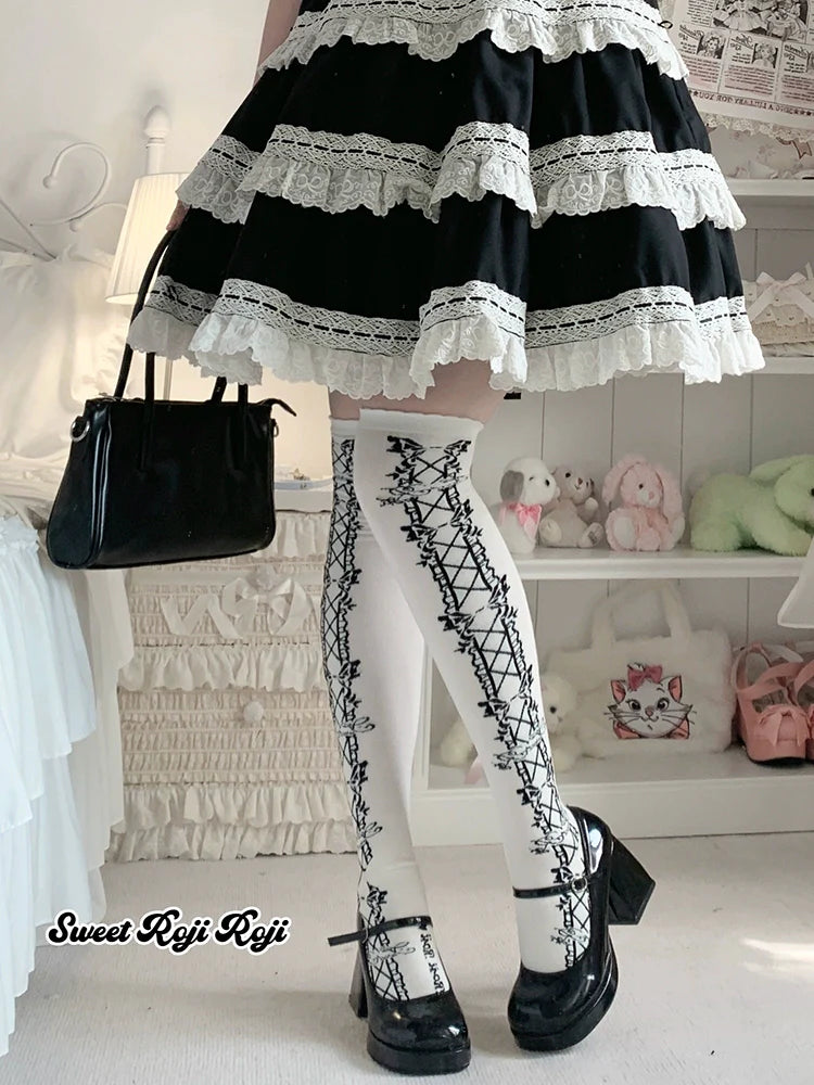 Roji Roji - Classic Lolita Socks Autumn Mid-calf Cotton Socks