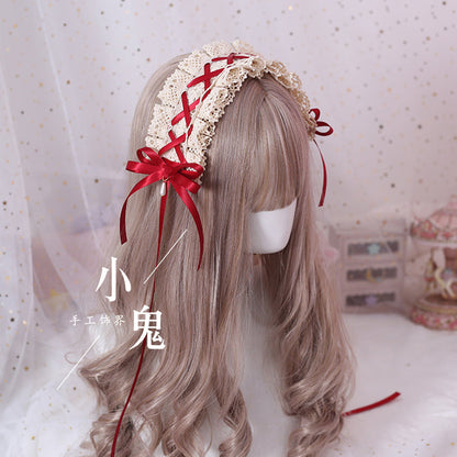 Xiaogui - Japanese Style Sweet Lolita Lace Headband Multicolors