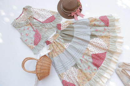 SweetDreamer - Nemo's Garden - Country Lolita Patchwork Skirt