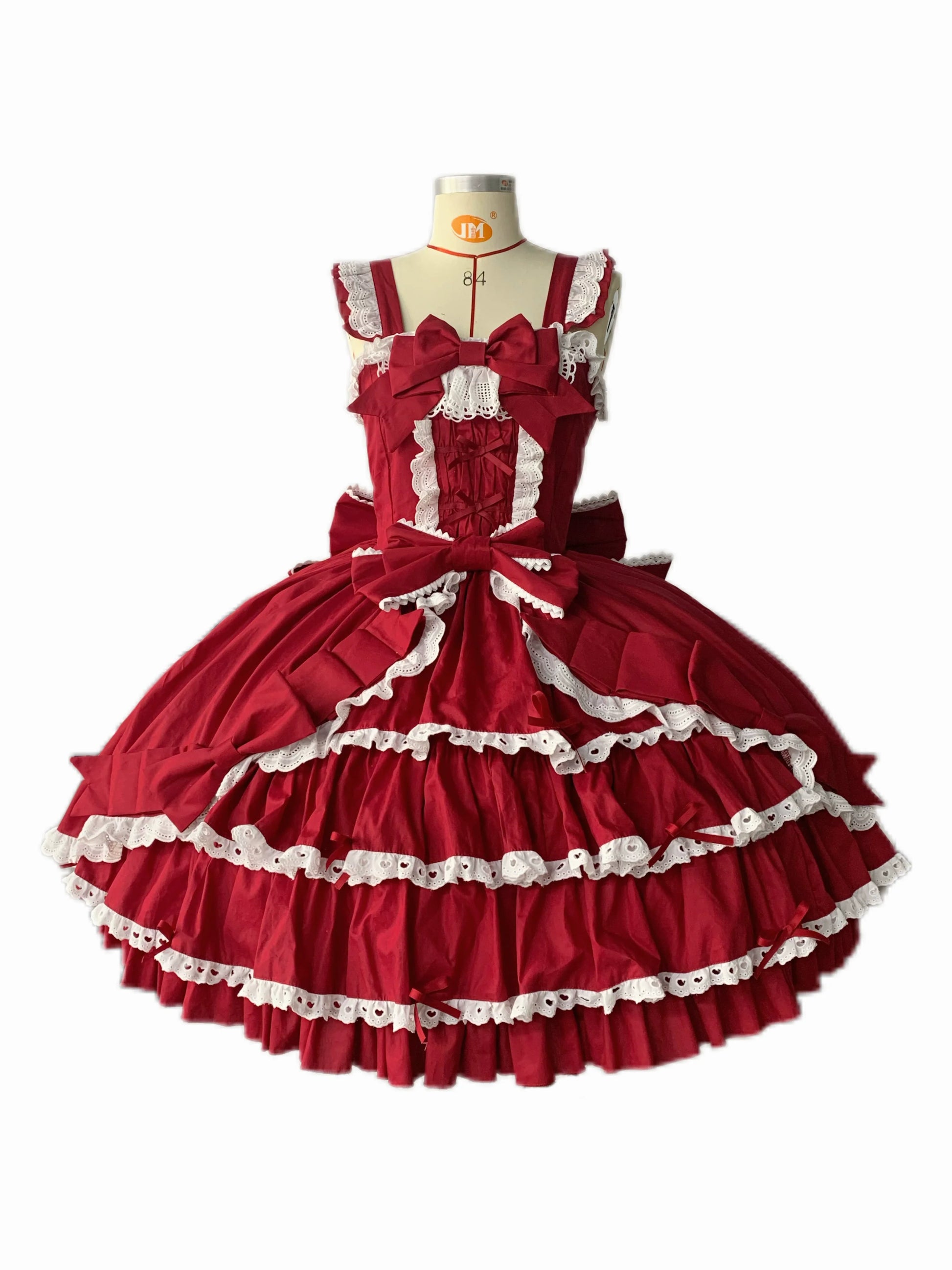 Chubby Cat Diary - Gryza - Plus Size Princess Lolita JSK, Cotton Tiered Ruffles