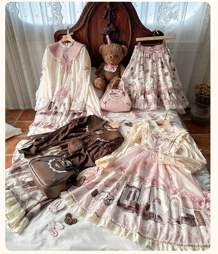 Mademoiselle Pearl - Lovely Lolita Dress OP Cloak Blouse SK Set